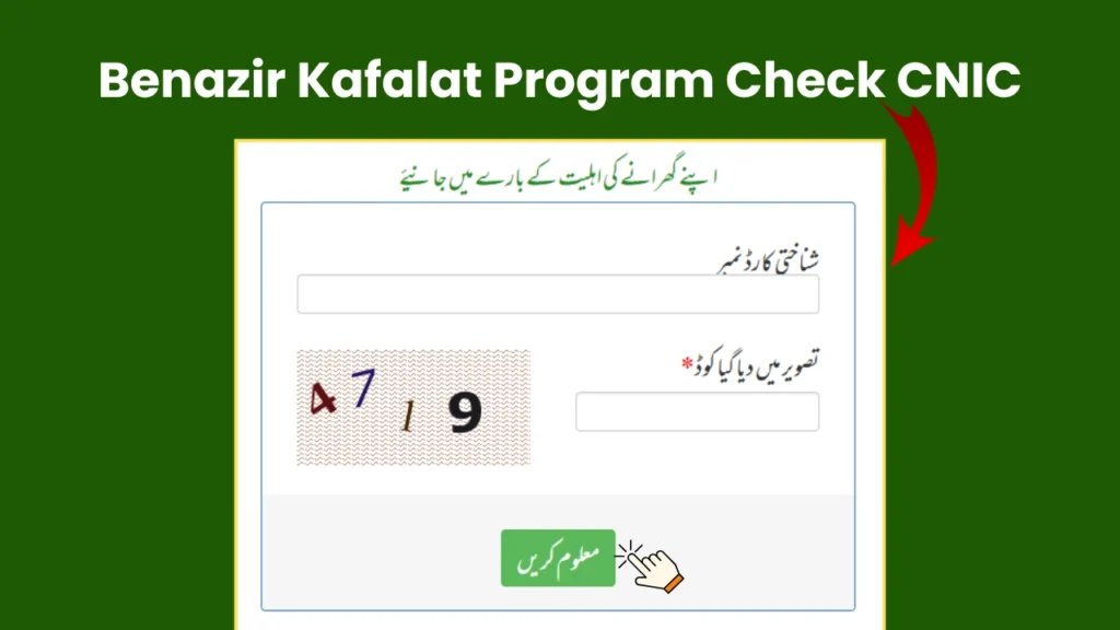 Benazir Kafalat Program Check CNIC