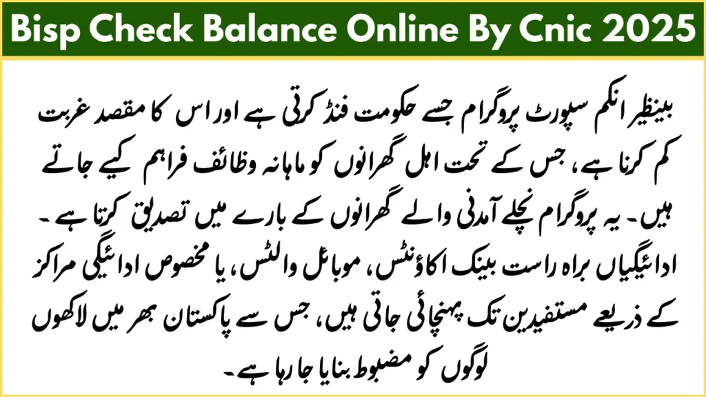 bisp balance check online