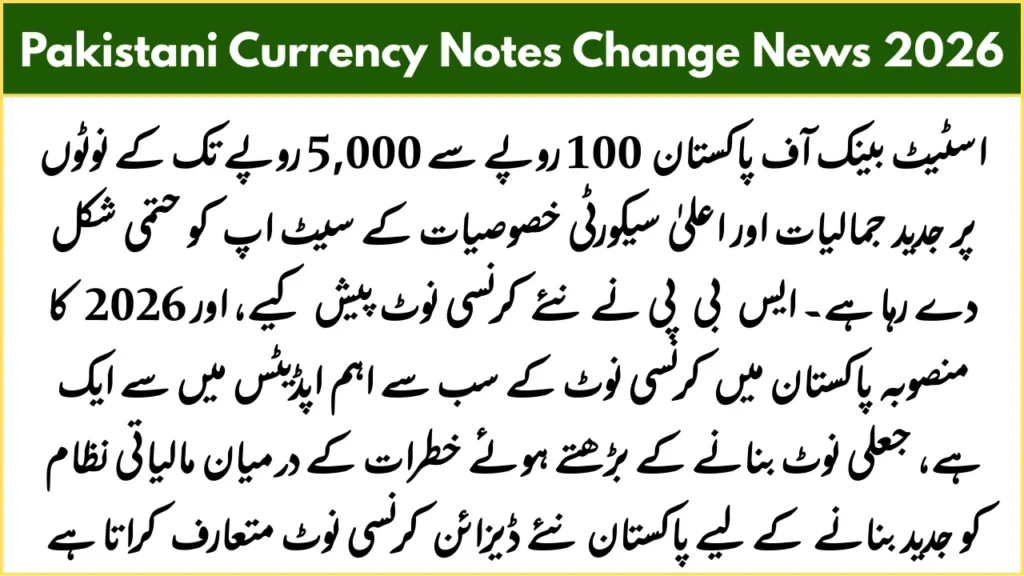 Pakistan New Currency Notes 2026 New Update 2 new currency notes